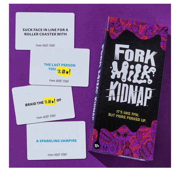 Fork Milk Kidnap Card Game adult game of questionable choices age 17+ nwt Hasbro - Picture 5 of 11